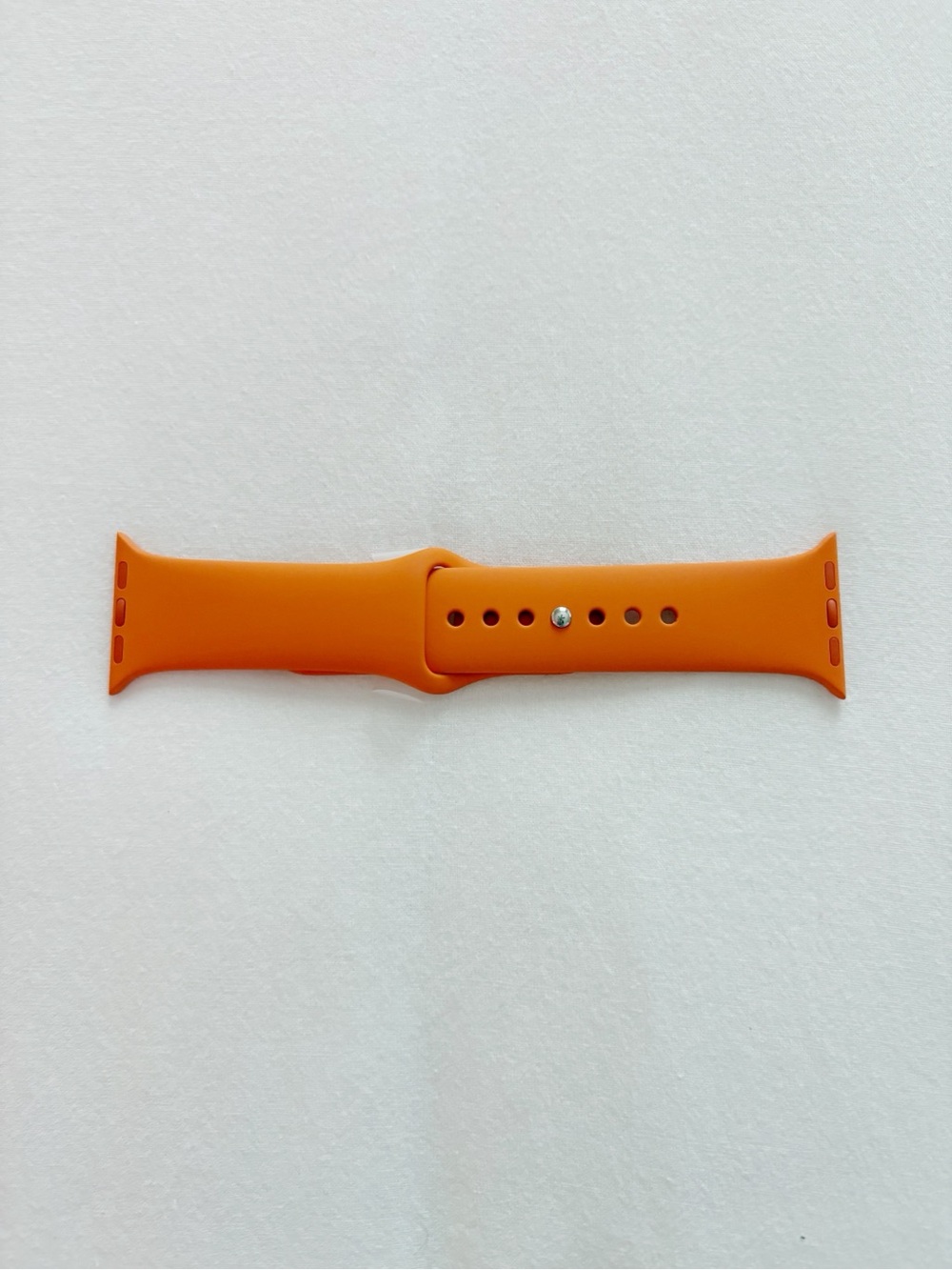 NWT Hermés Orange Silicone Apple Watch Band